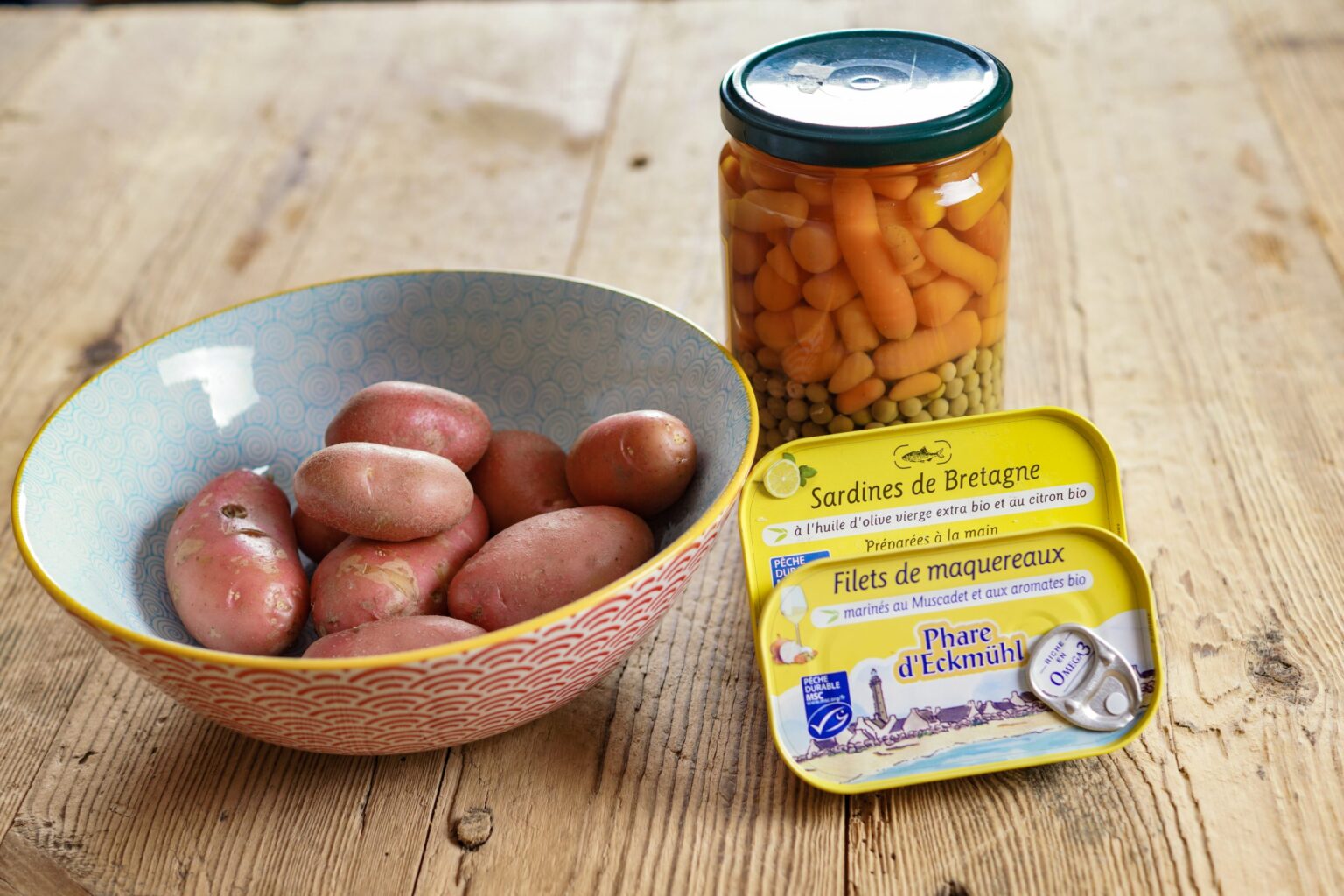 Recette : Menu avec des boites de conserve