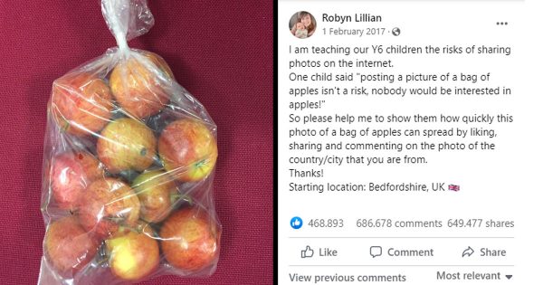 Comment les photos se propagent-elles sur les médias sociaux ? L'expérience d'un enseignant