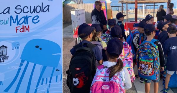 Forte dei Marmi : leçons sur la plage pour les enfants de l'école primaire