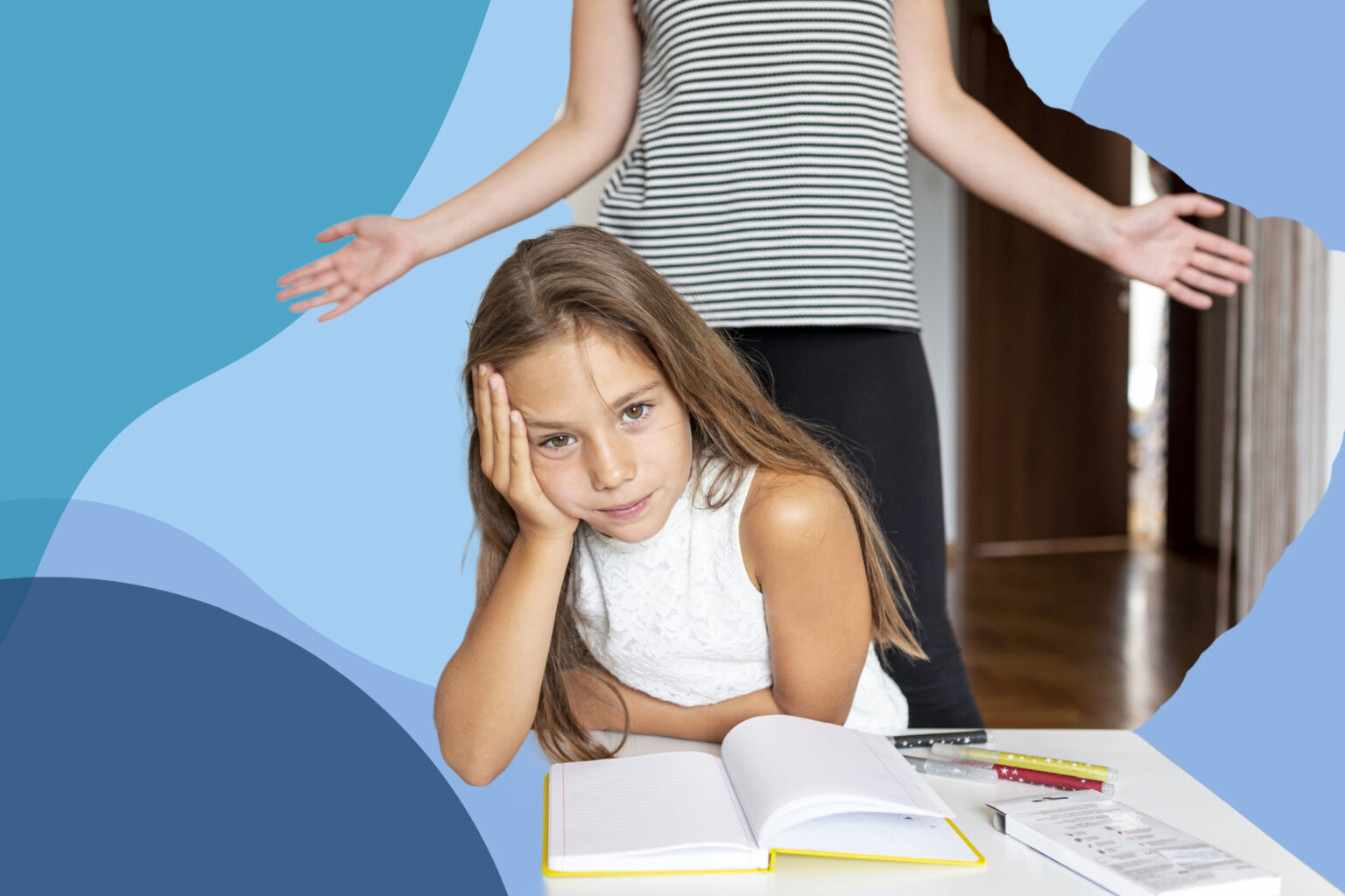 annoying things parents do and annoyed girl