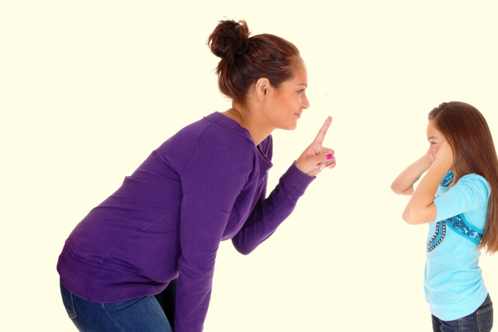 mother gaslight daughter ears covered