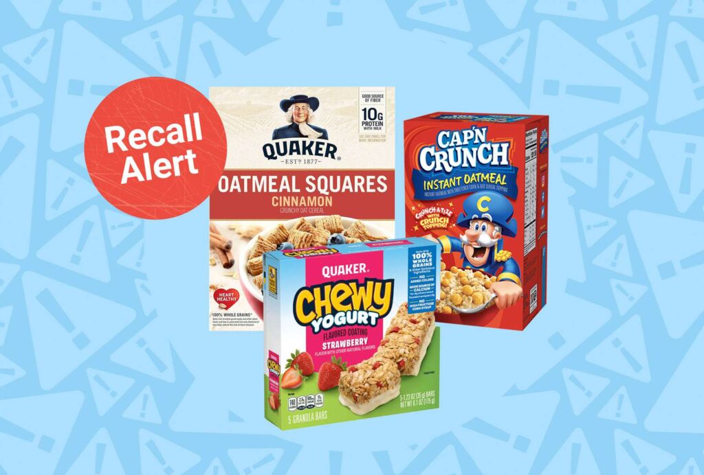 Quaker Oats étend le rappel aux céréales Cap’n Crunch, aux barres de yaourt Chewy et à d’autres produits. Quaker Oats étend le rappel aux céréales Cap'n Crunch, aux barres de yaourt Chewy et à d'autres produits.