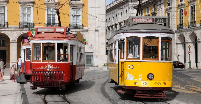 Trams anciens de Lisbonne