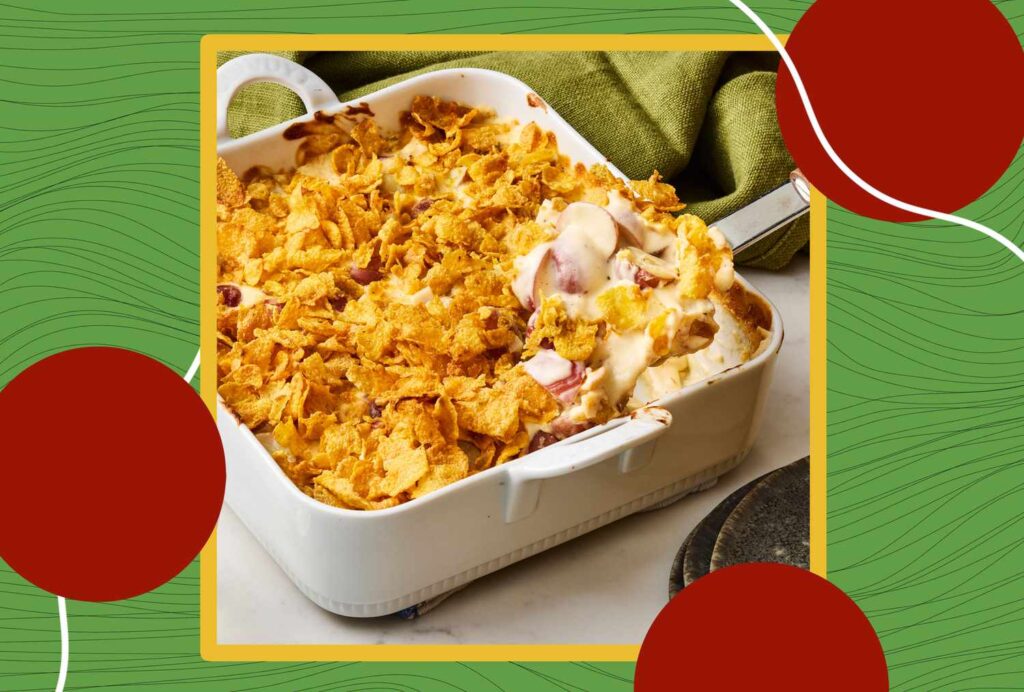Le plat de pommes de terre au fromage que je prépare chaque année pour le réveillon de Noël