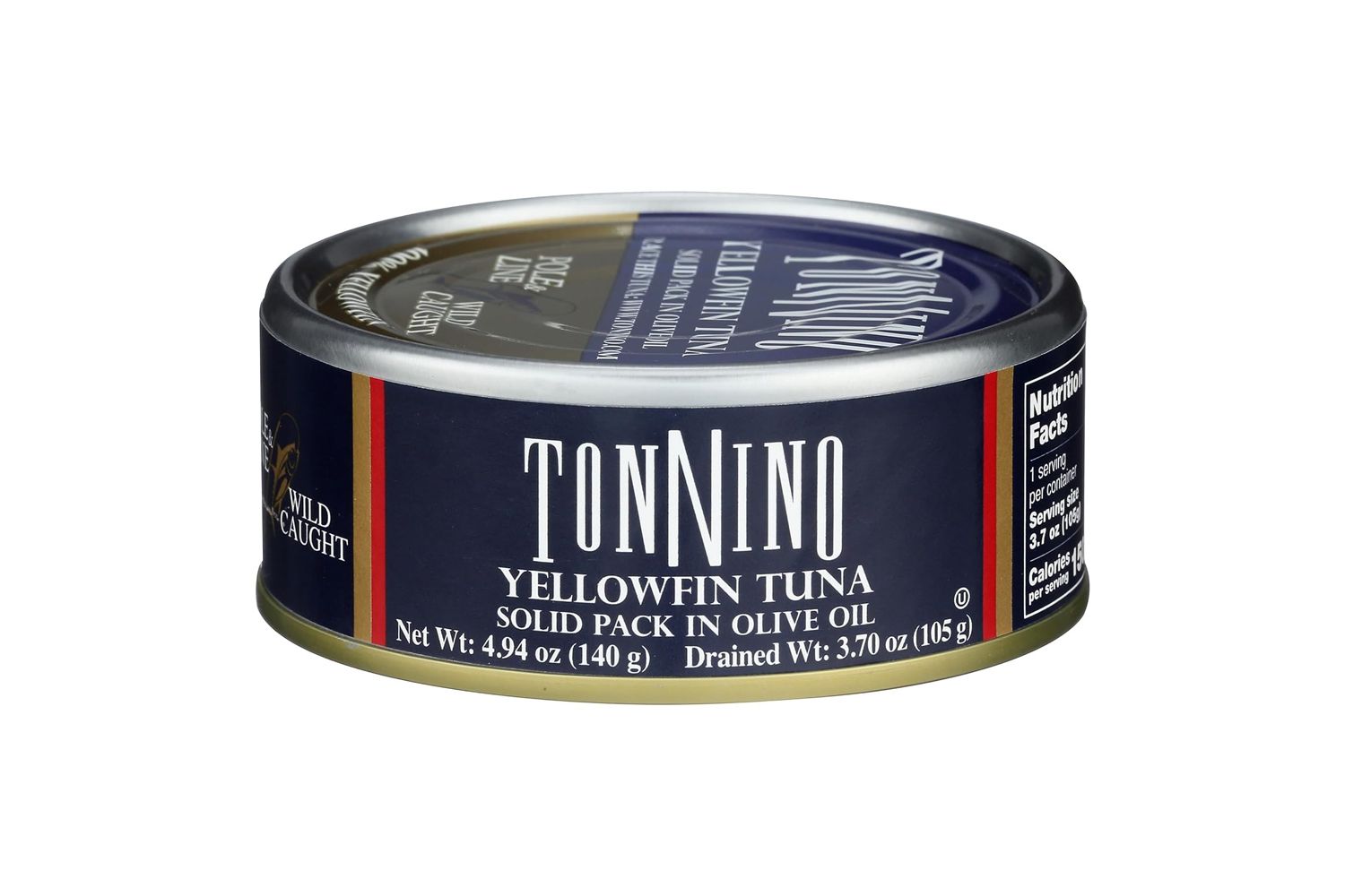 Tonnino Thon à nageoires jaunes paquet solide dans l'huile d'olive