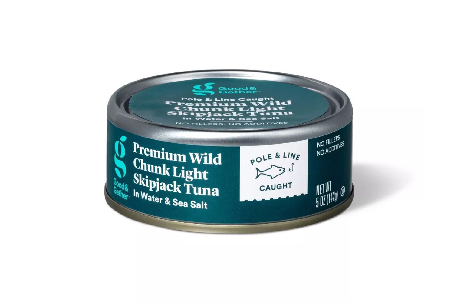Good & ; Gather Premium Wild Chunk Light Skipjack Tuna in Water & ; Sea Salt