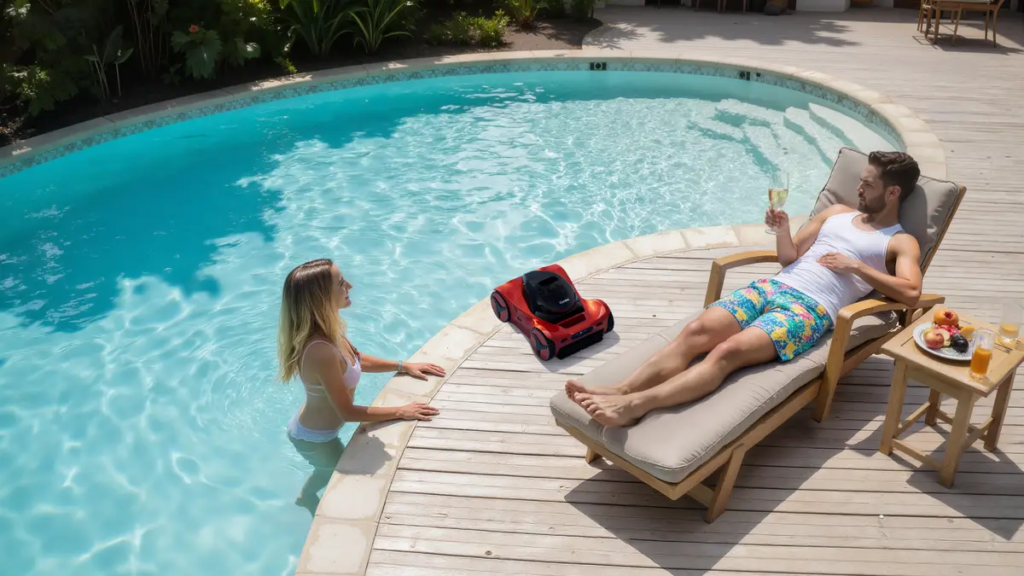 Nettoyeur de piscine sans fil doté d’IA : autonomie trois fois supérieure à celle de la concurrence Nettoyeur de piscine sans fil doté d’IA : autonomie trois fois supérieure à celle de la concurrence