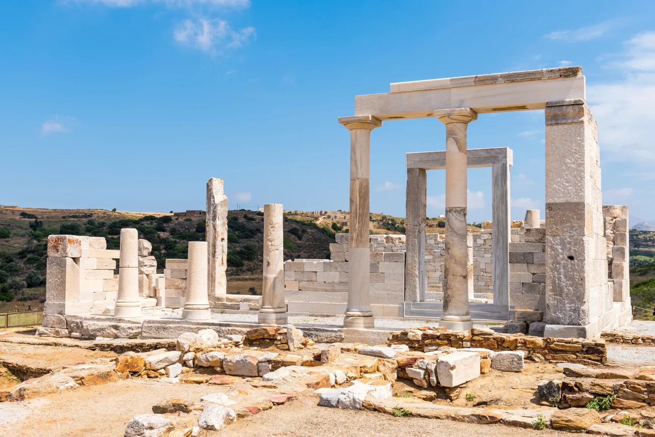 Le temple de Déméter situé près du village de Sangri sur l'île de Naxos. Cyclades. Grèce