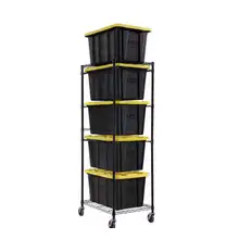 Product image of HDX Steel Wire Tote Rack with Casters