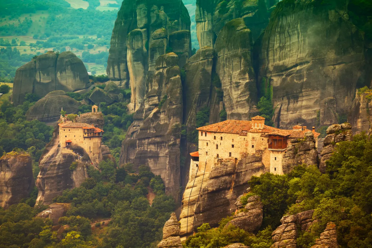 Monastère de Roussanou dans les monastères des Météores dans la région de Trikala