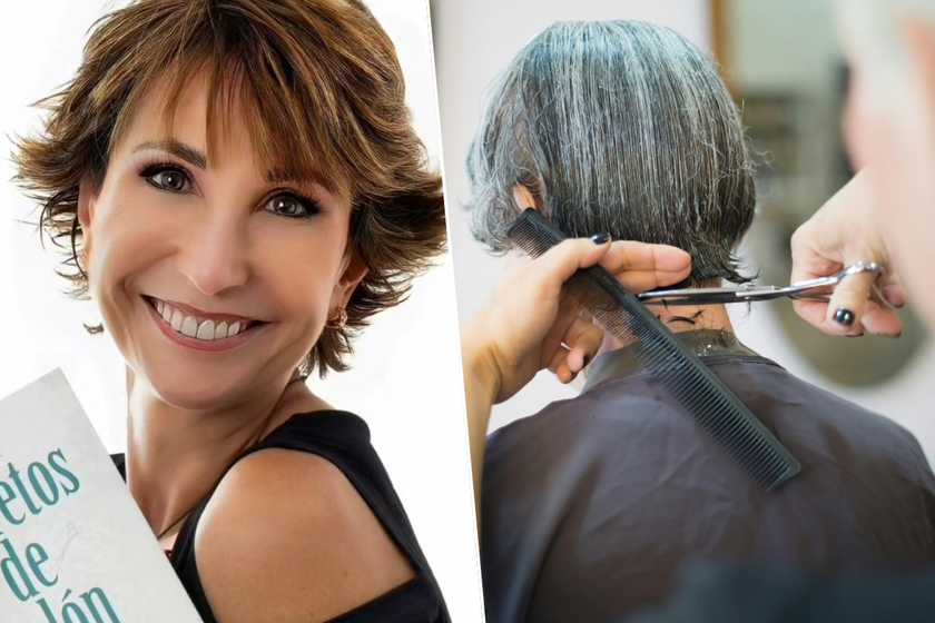 Olga G. San Bartolomé, coiffeuse : "Si vous avez les cheveux gris et que vos cheveux ont perdu du volume, la coupe bixie est idéale car elle camoufle la pousse des racines."
