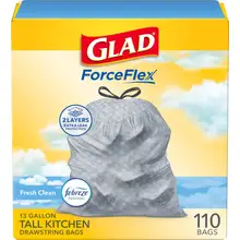 Product image of Glad ForceFlexPlus Tall Kitchen Drawstring Trash Bags