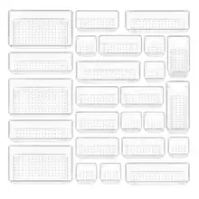 Product image of Vtopmart 25-piece clear plastic drawer organizer set