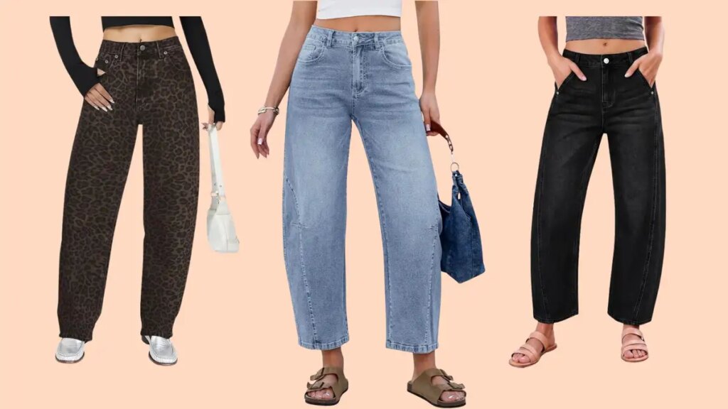 3 styles de jean barrel qui flattent la silhouette et tendance en solde dès maintenant 3 styles de jean barrel qui flattent la silhouette et tendance en solde dès maintenant